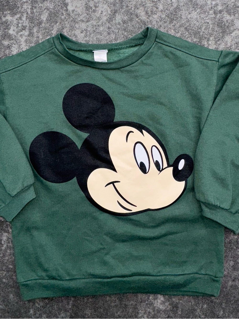 Disney Green Mickey Mouse Face Sweatshirt